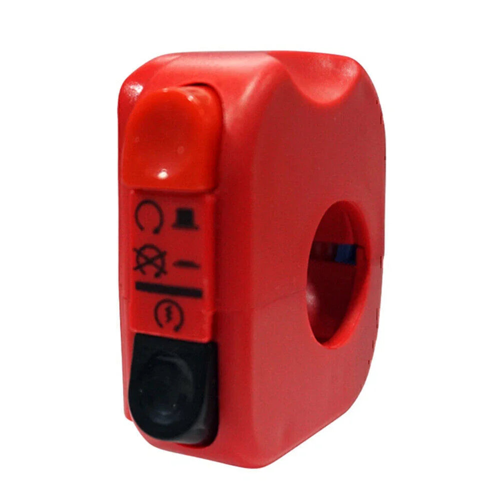 7/8" Handlebar Ignition Switch for Universal Motorcycle - Red