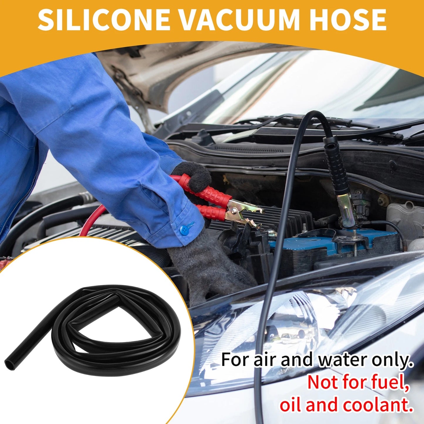 5.5FT 5/8" Silicone Vacuum Tubing Hose for Air and Water (16mm ID, 2mm Thickness)
