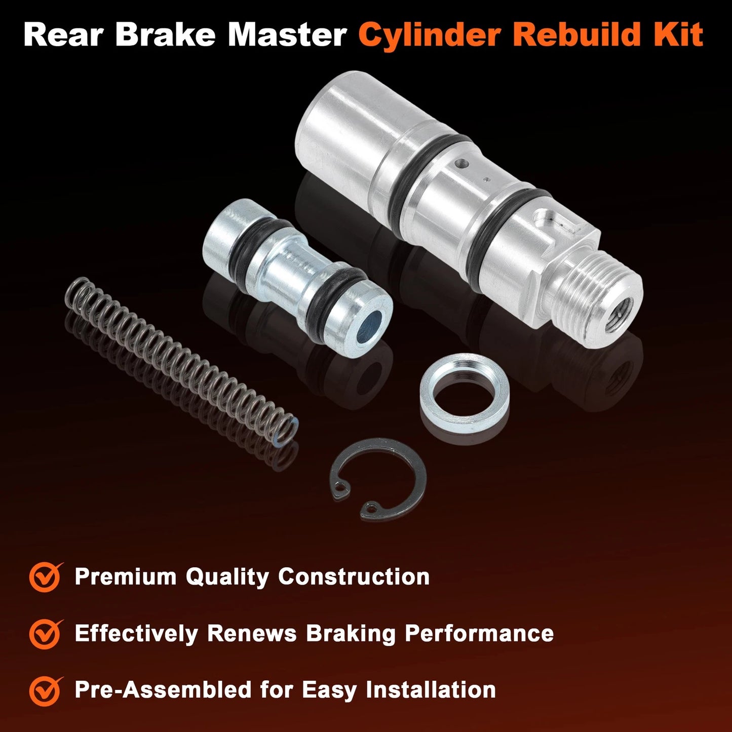 Rear Brake Master Cylinder Rebuild Kit for Harley Davidson (1987–1987) 42382-87/DS195059