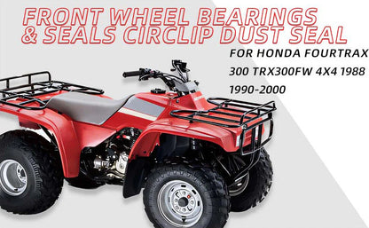 Front Wheel Bearing & Dust Seal for HONDA Rancher 400 420 TRX420 (2004-2014)