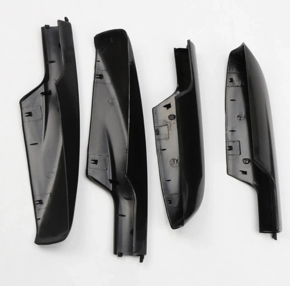 4 x Black Roof Rack Cover Rail End Shell for Toyota Highlander (2001–2007)