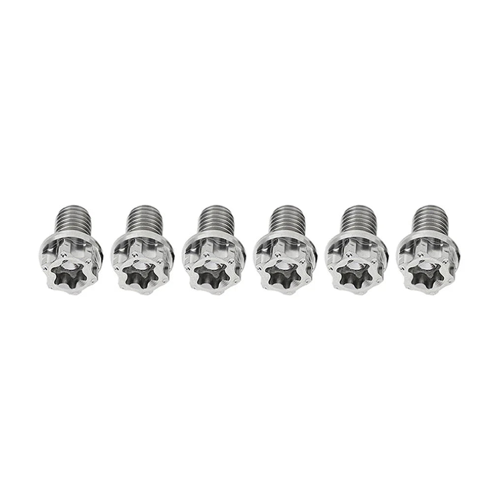 6pcs M10x10mm Titanium Torx Head Flange Screws for Motorcycle Bike