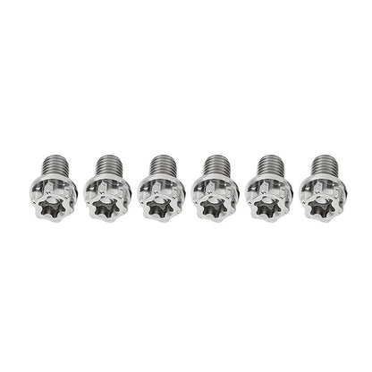 6pcs M10x10mm Titanium Torx Head Flange Screws for Motorcycle Bike
