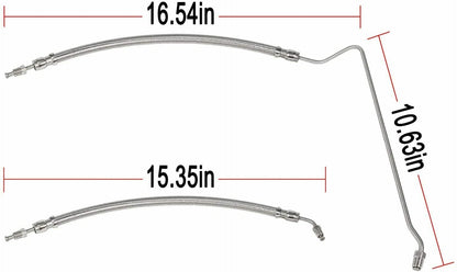 Hydraulic Ram Cylinder Hose Kit for Mercruiser Alpha One Gen Two (1983–1998)