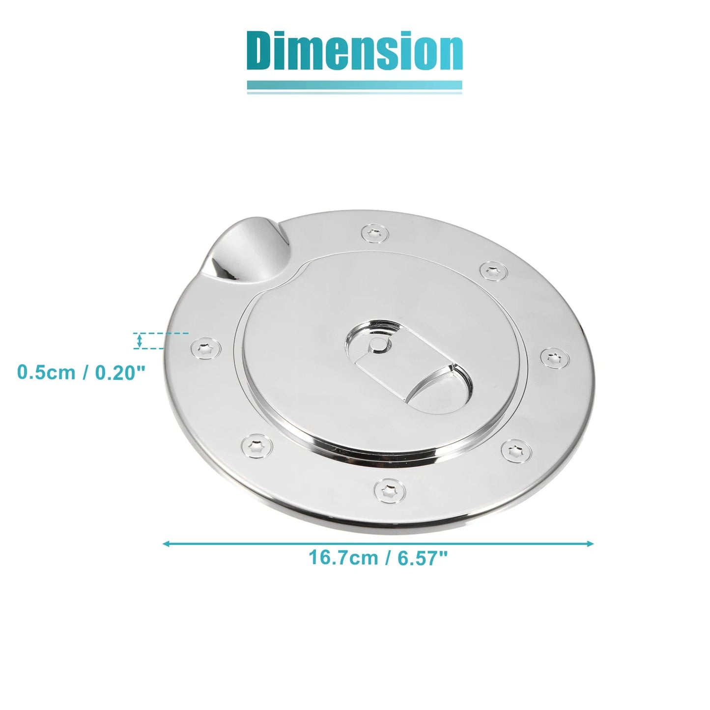 Chrome Plated Fuel Tank Filler Cap Cover for Dodge Ram 1500 (2009-2018)