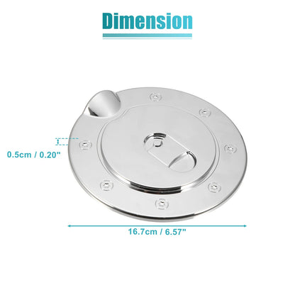 Chrome Plated Fuel Tank Filler Cap Cover for Dodge Ram 1500 (2009-2018)