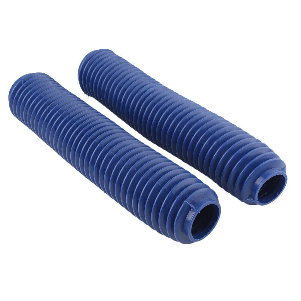 2X Front Fork Cover Gaiters for Universal Motorcycle (Gators Boots, Blue)