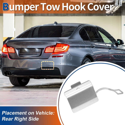 Rear Bumper Tow Hook Cover for BMW 5 Series F10 Titan Silver
