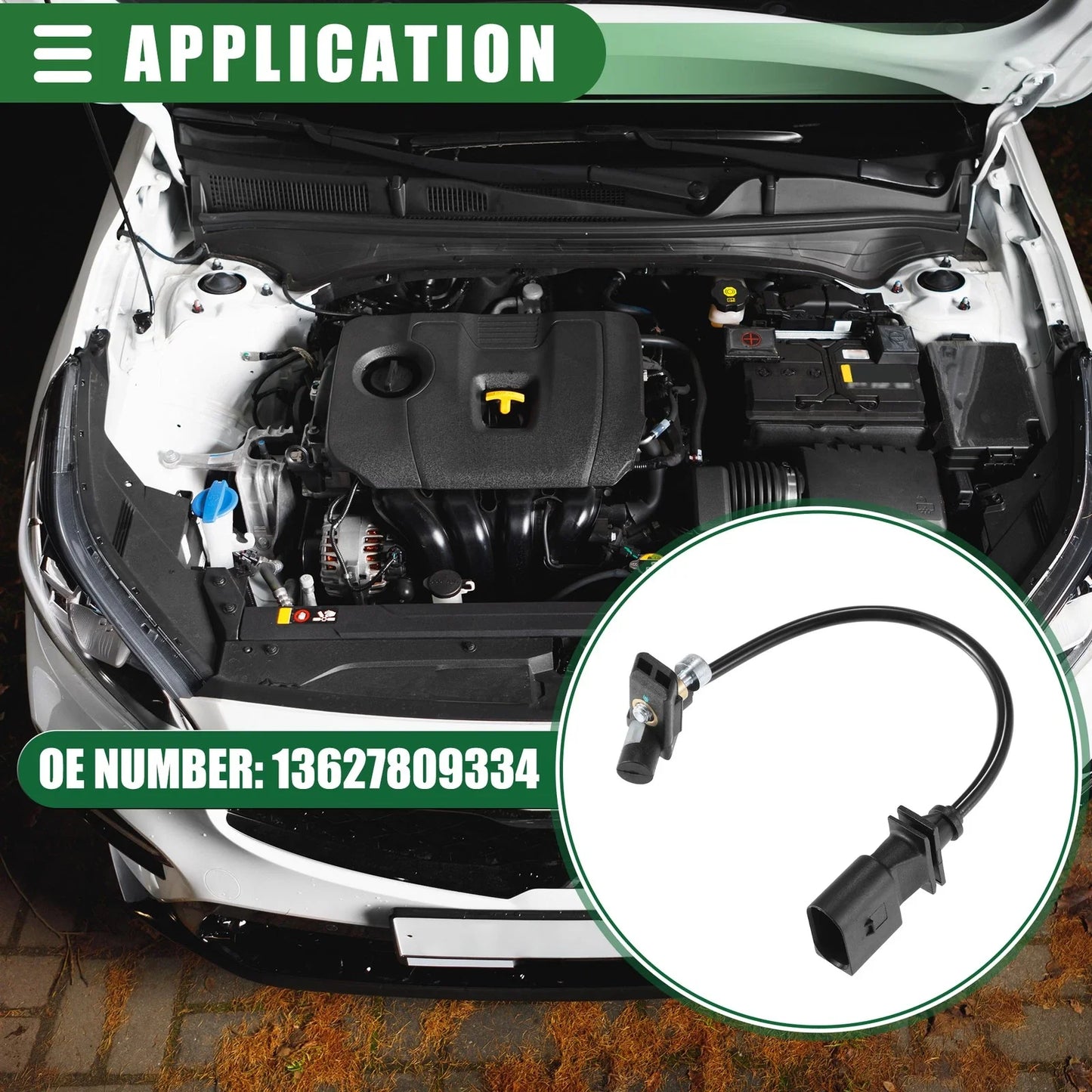 Crankshaft Position Sensor for BMW X5 (2009-2015) ABS Black