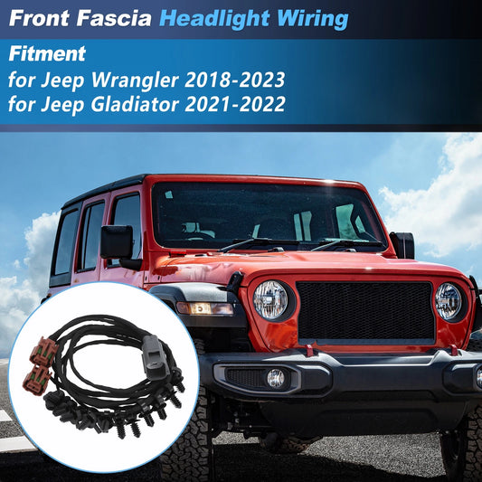 Front Fascia Wiring for Jeep Wrangler (2018–2023), Gladiator (2021–2022)