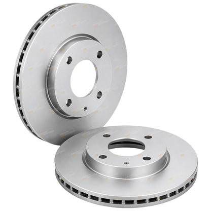 2x Front Disc Brake Rotors for Mazda 2 (2014–2025) FWD Hatchback Sedan