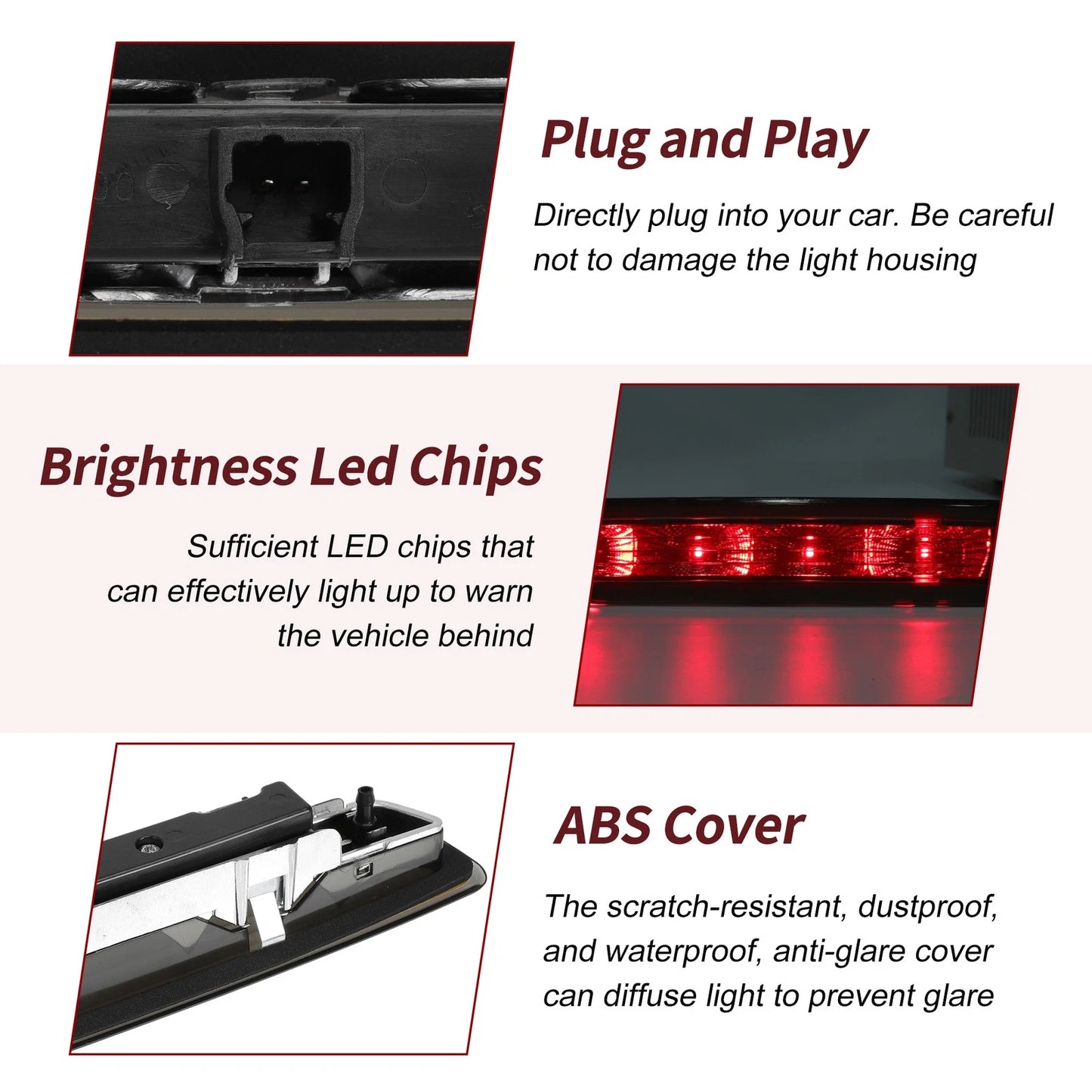 LED High Mounted 3rd Brake Light for Citroen C1 Mk2 (2005–2014) No.B000878980
