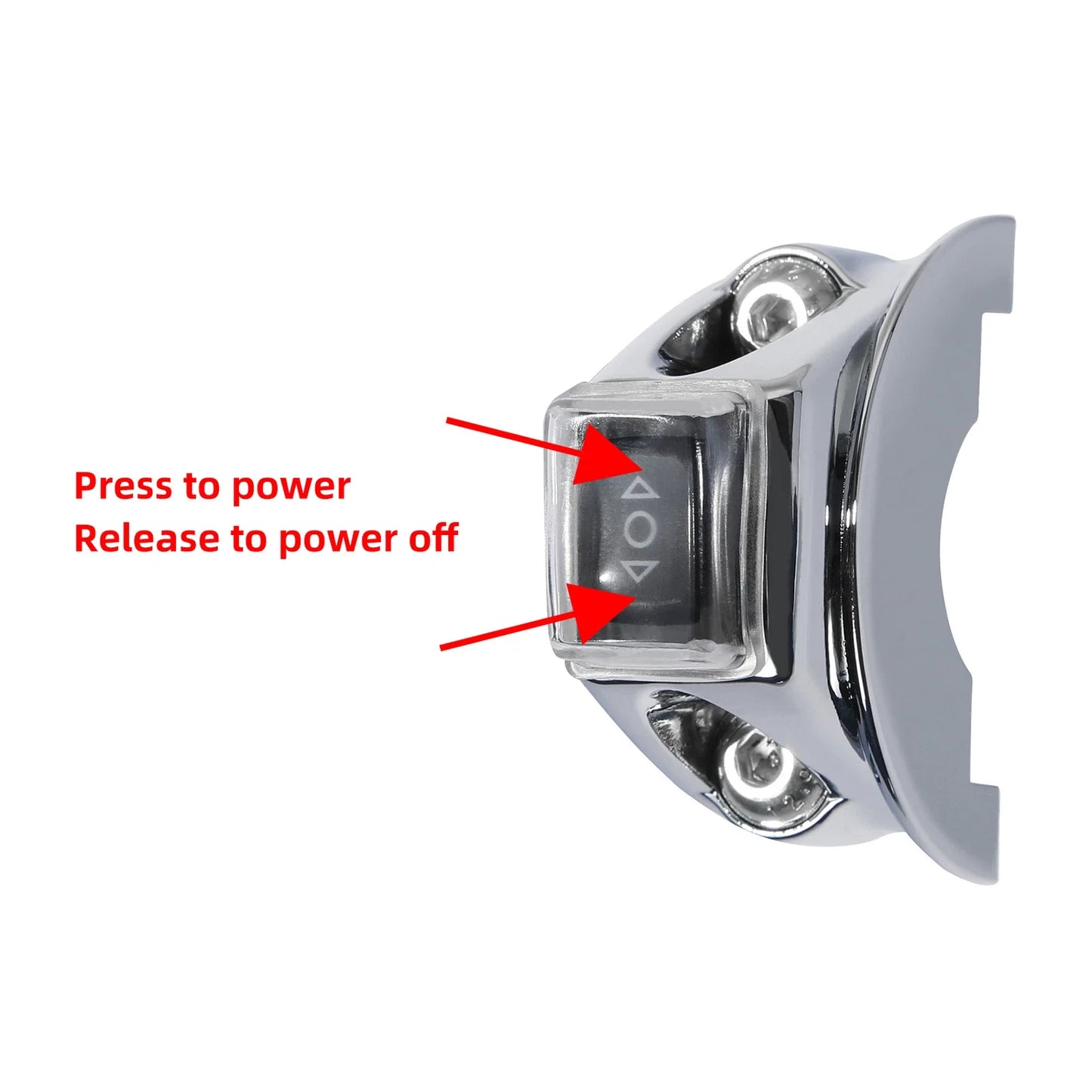 Chrome Clutch Bracket Switch ON/OFF Button for Harley Touring Sportster Dyna