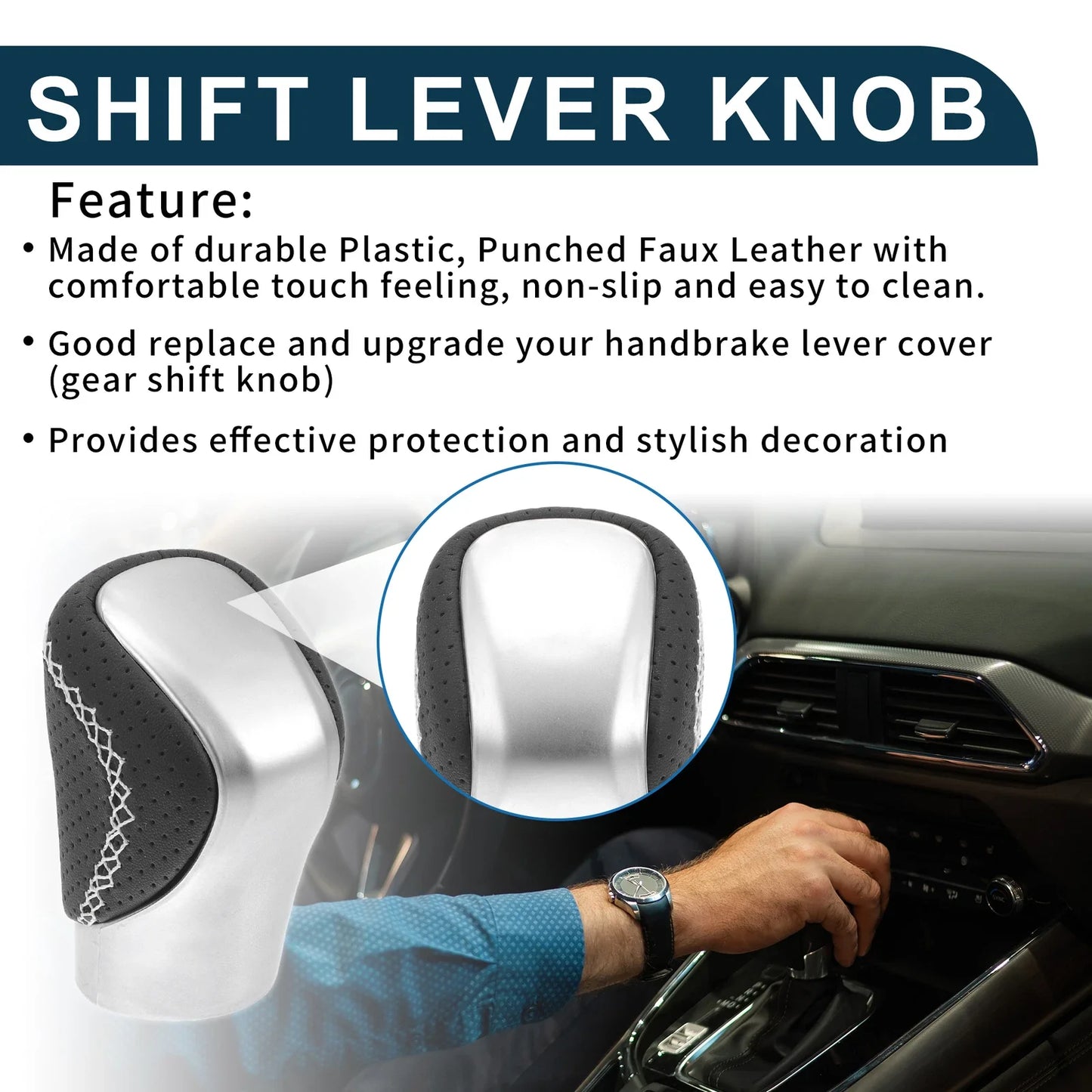 Automatic Gear Shift Knob for Lexus GS350 2016-2020 - Plastic Faux Leather