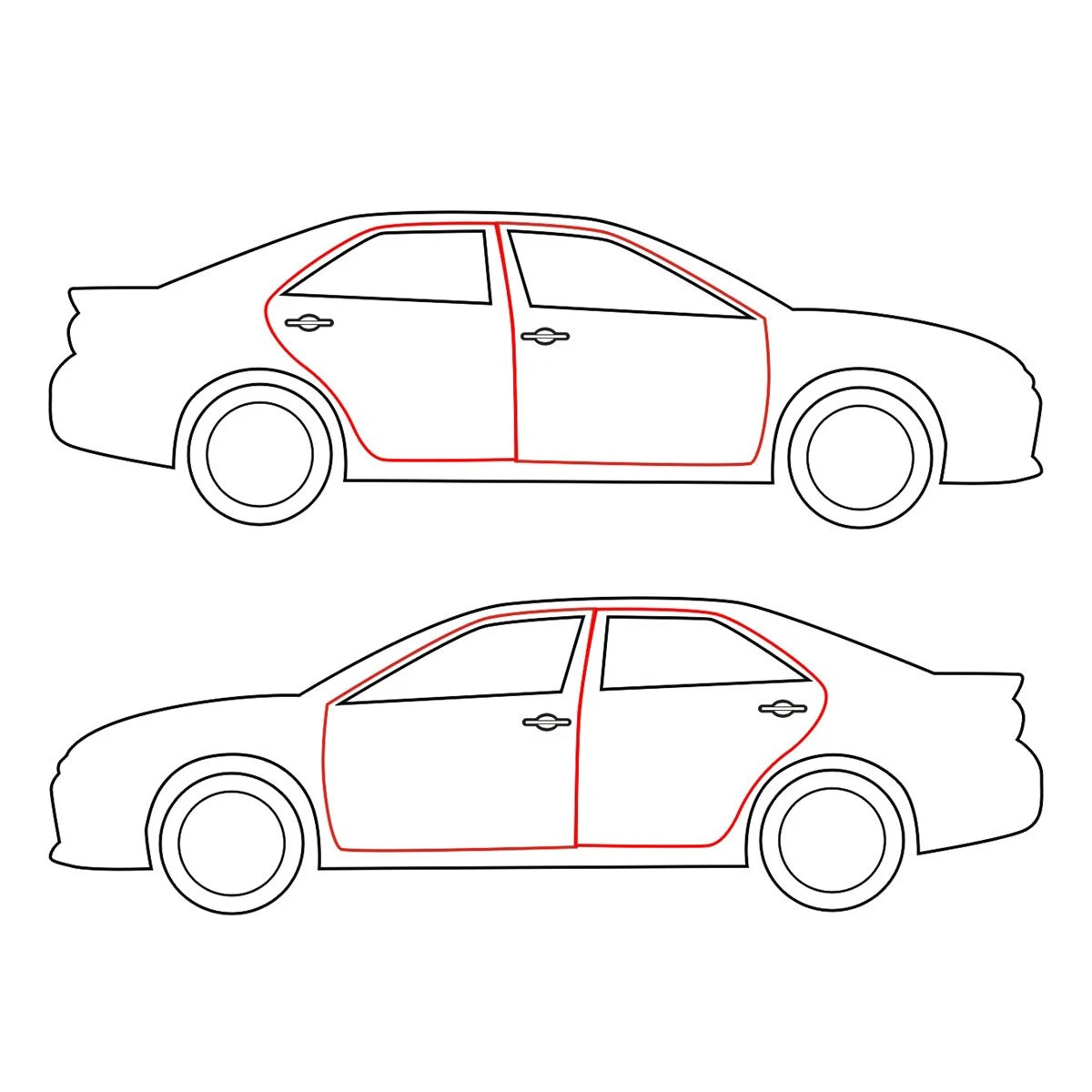 Set of 4 Door Weatherstrip Seals for Honda Accord (1990–1993)