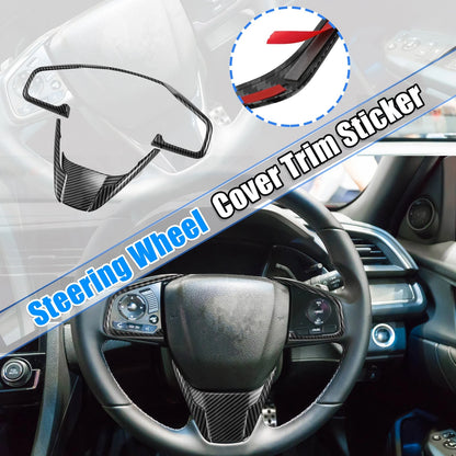 Set of 1 Carbon Fiber Steering Wheel Cover for Honda Civic (2016–2021)