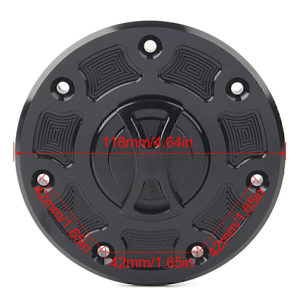 Fuel Gas Tank Cap Cover for Kawasaki Ninja 500, ZX-6, ZX-7, ZX-9, ZRX-1100 (1994-2003)