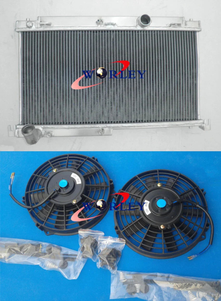 3 Row Aluminum Radiator + Fan for Mazda RX7 FD3S (1992-1995)