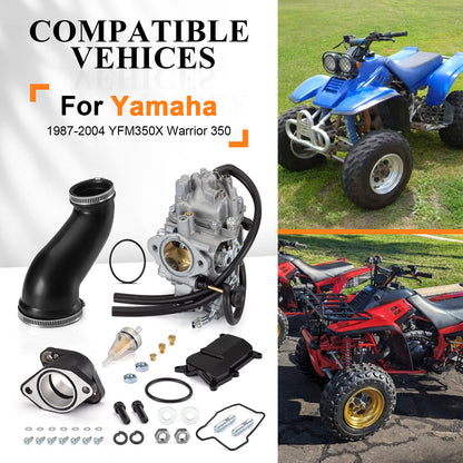 Carburetor and Intake Manifold Boot for Yamaha Warrior 350 (1987–2004)