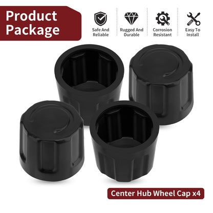Set of 4 Center Hub Wheel Caps for Suzuki Quadsport (1980–1990)