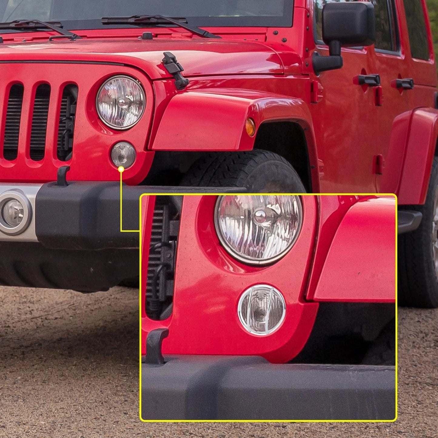 1 Pair Turn Signal Light Covers for Jeep Wrangler (2007-2018)