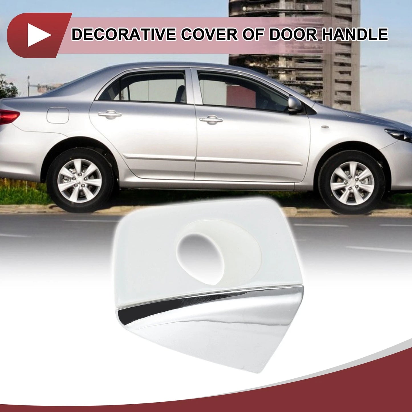 Front Left Door Handle for Audi A6 C7 (2011–2018) 4H1837879 White ABS