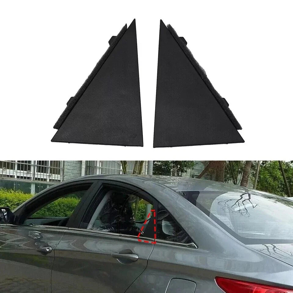 2 x Rear Door Window Glass Triangle Trim Cover for Hyundai Sonata (2009–2014)