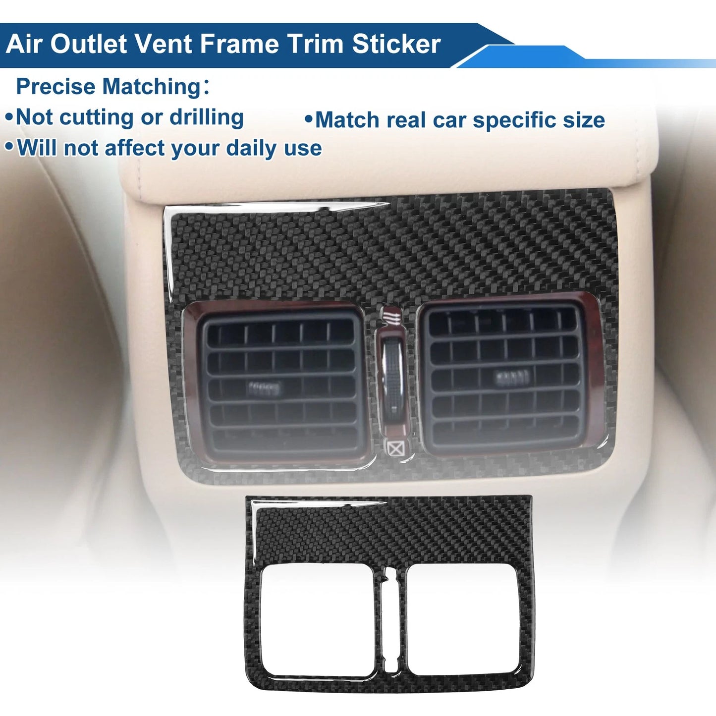 Set of 2 Air Condition Outlet Vent Trim Cover Frame for Toyota Camry (2012–2014)