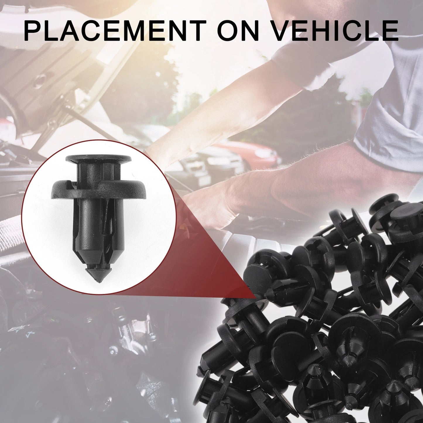 Set of 50 Front Fender Skirt Clips for Honda CR-V (1997–2020) & CR-Z (2011–2016)