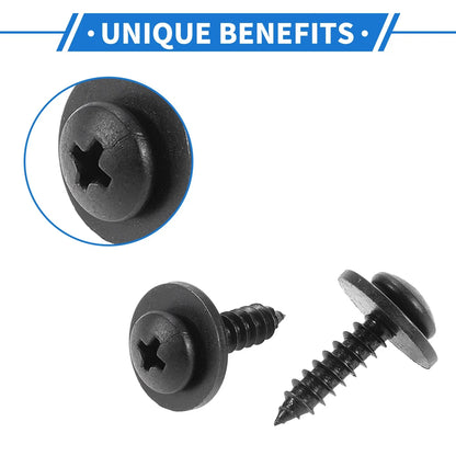 30 Pcs Fender Liner Splash Shield Bumper Cover Screws for Honda Accord (2006-2007)