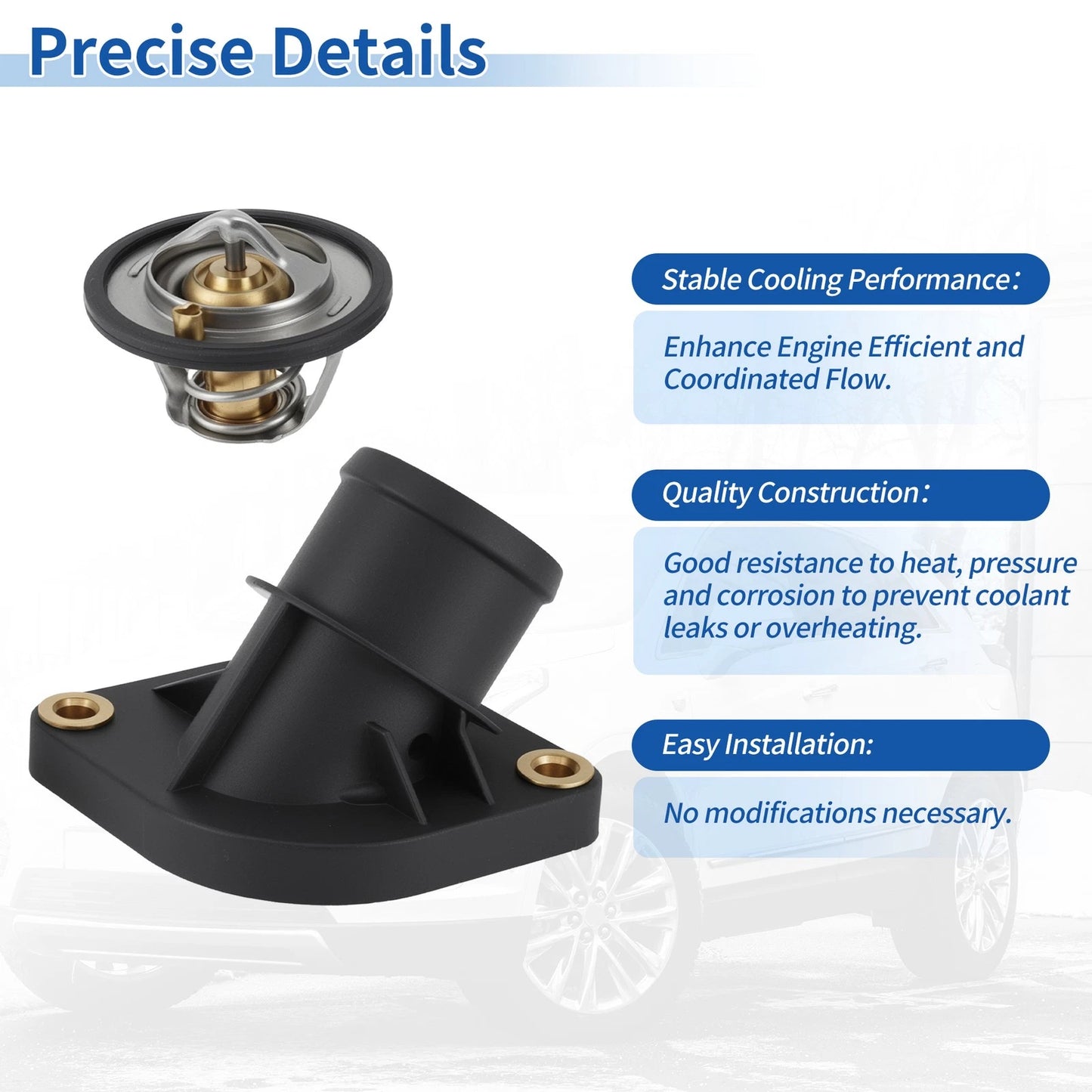 Thermostat Housing Assembly for Dodge Dakota Durango Nitro (2001–2011) 902312