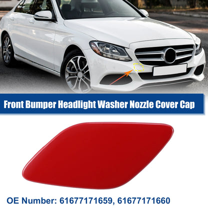 Front Left Headlight Washer Nozzle Cover for BMW 328i (2012–2013) Red