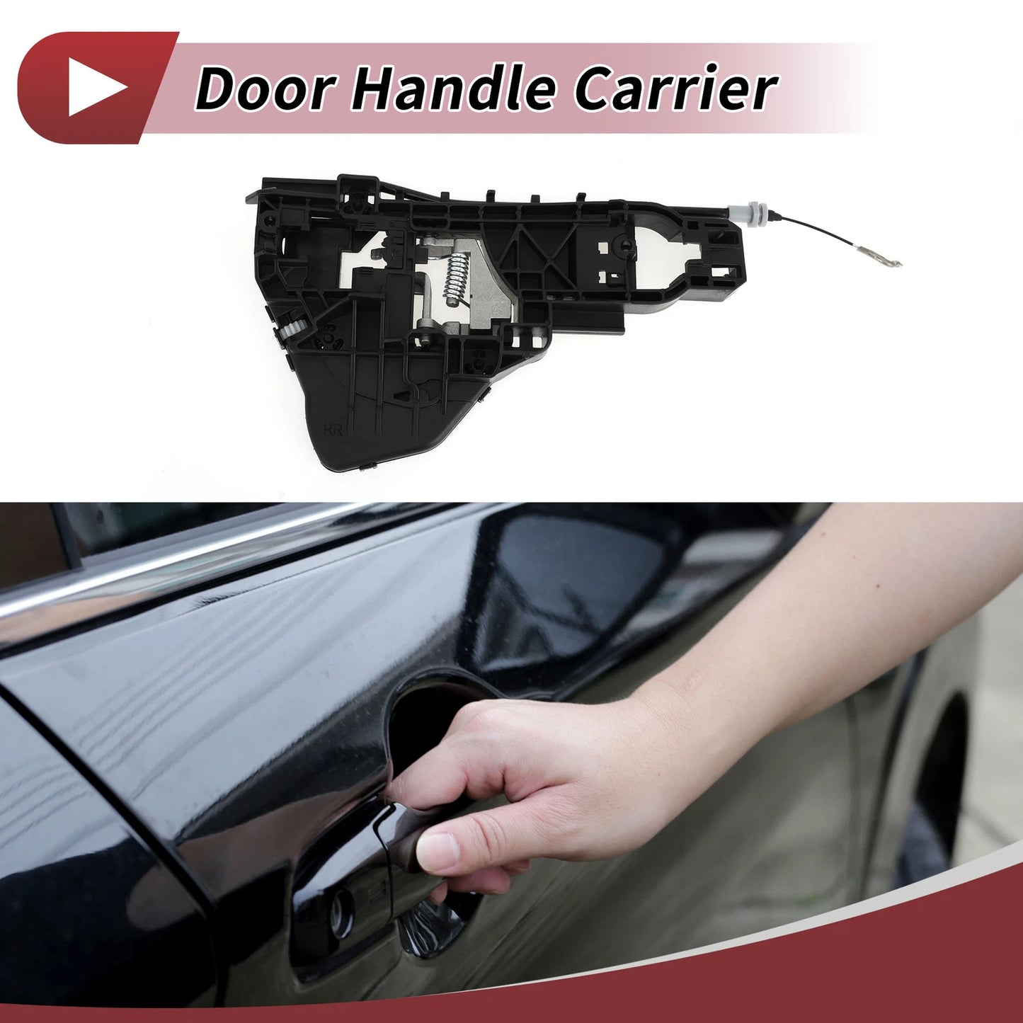 Rear Right Door Handle Carrier for Mercedes-Benz W251 (2006–2013) Black