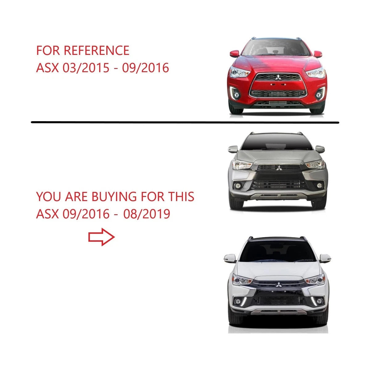 Chrome Lower Front Bar Mould for Mitsubishi ASX (2016–2019)
