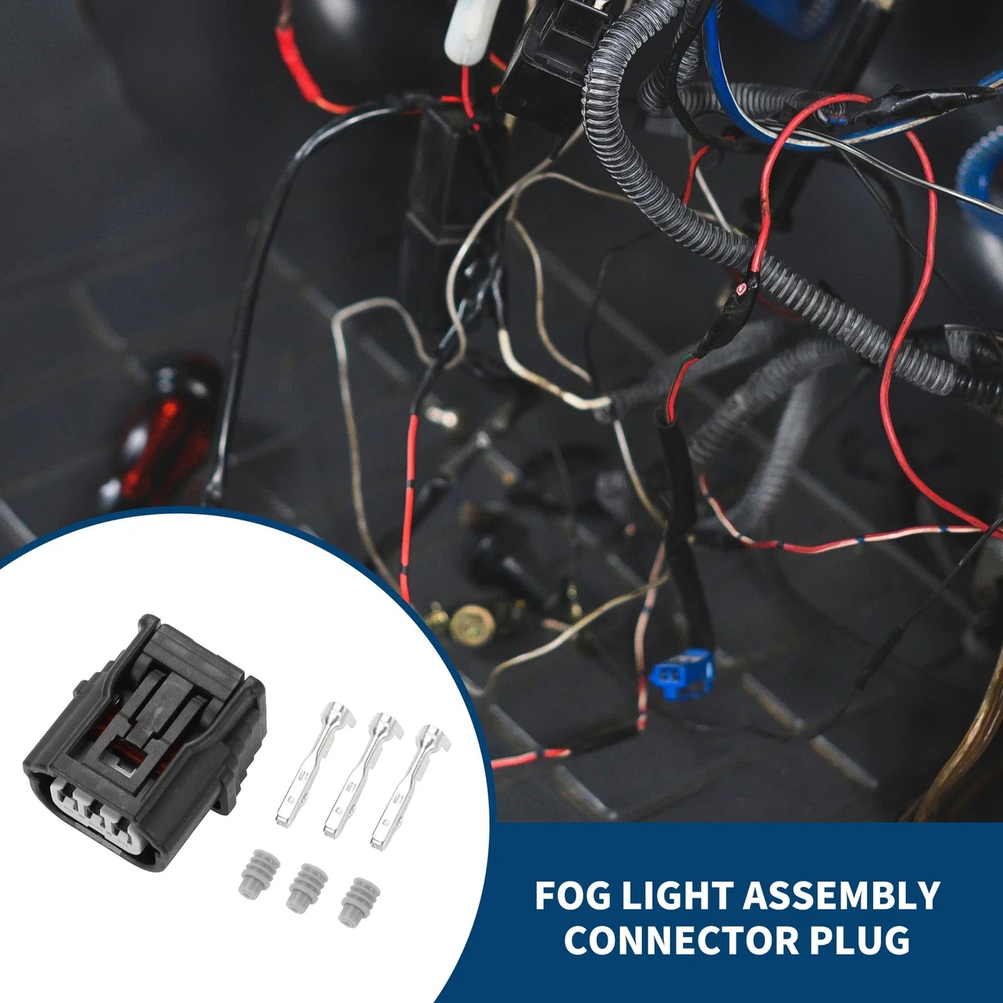 3Pin Fog Light Assembly Connector Plug for Honda & Acura (2010-2015)