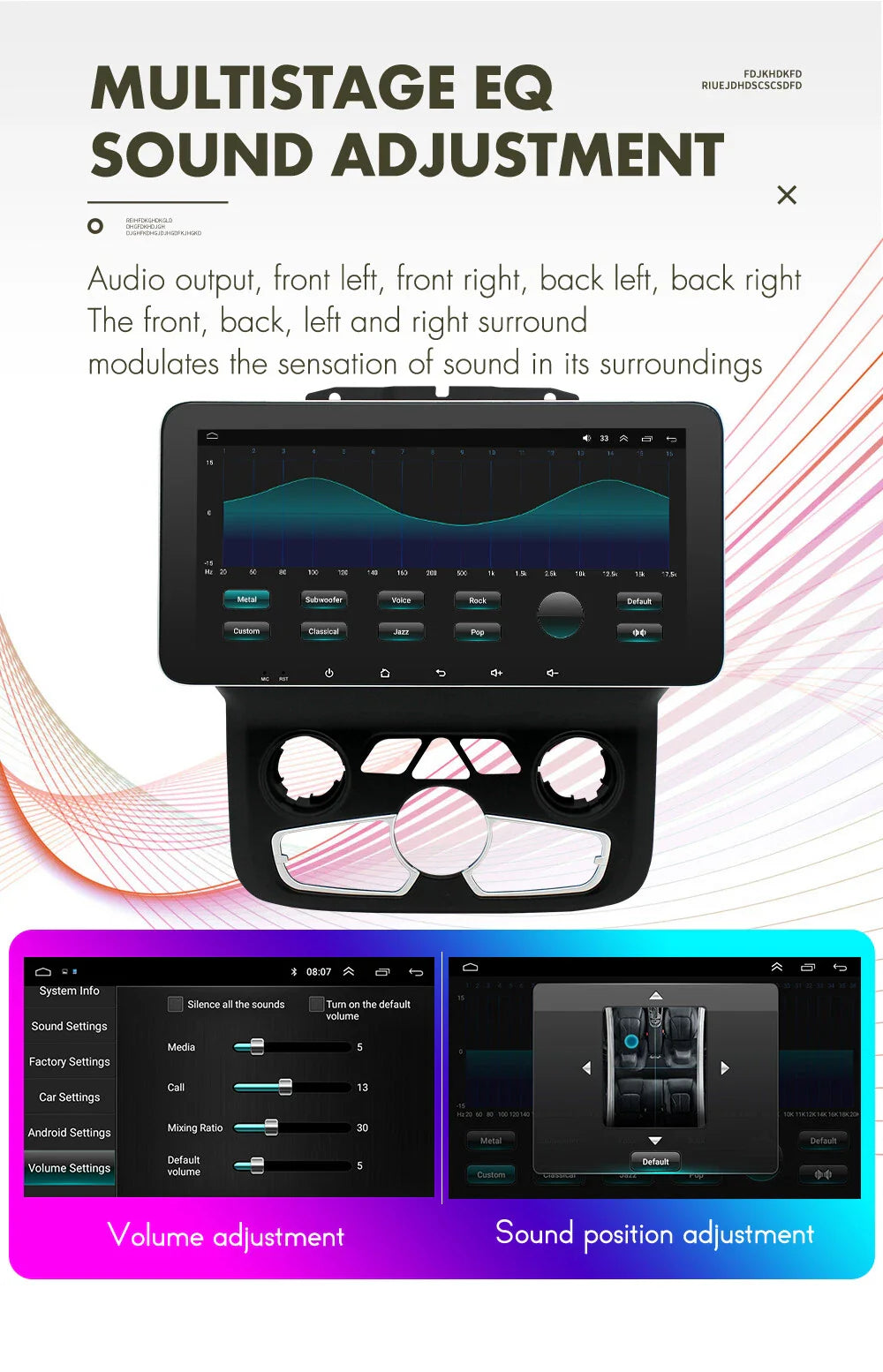 10.33" Android Stereo Radio GPS for RAM 1500 2500 3500 4500 5500 (2013-2023)