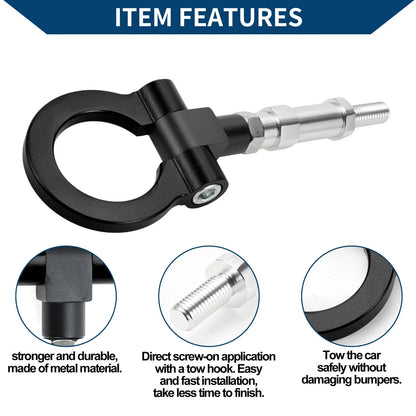 Tow Hook for Honda S2000 20.4cm Black (2000-2009)