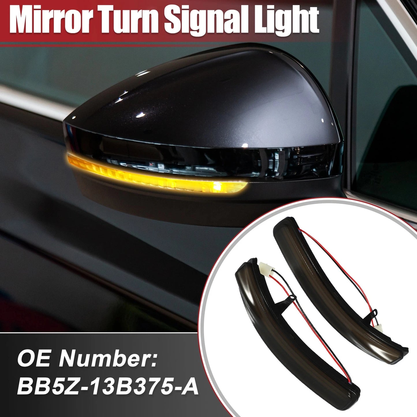 2X LED Mirror Turn Signal Lights for Ford Explorer