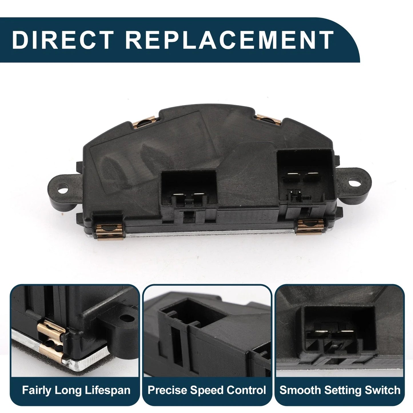 HVAC Blower Motor Resistor for Chrysler 300 (2014-2017) Black