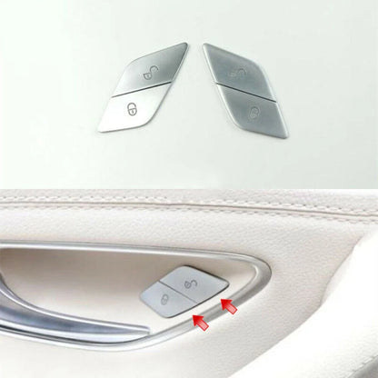 4 x Door Lock Unlock Buttons Cover for Benz C E Class W205 W213 X253
