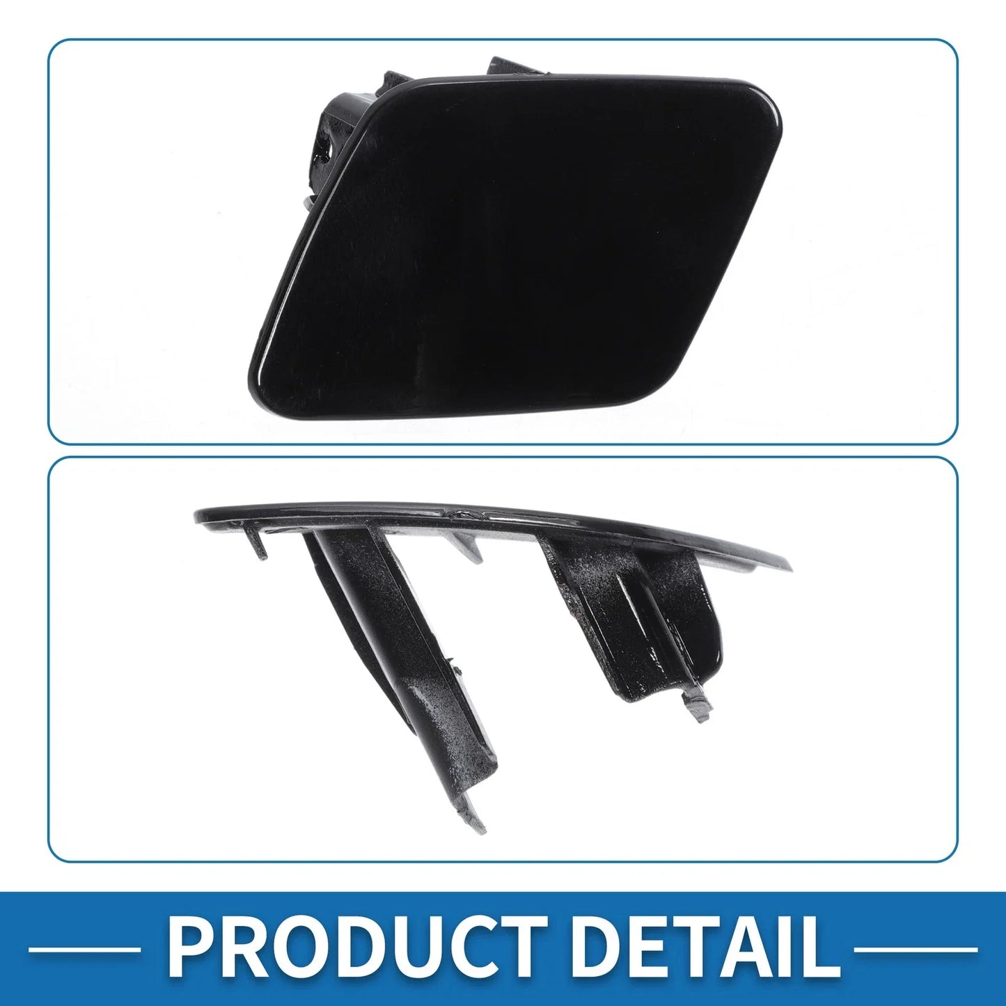Front Left Bumper Headlight Washer Nozzle Cover Cap for BMW 1 Series Black