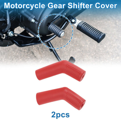 Shift Pedal Shells Anti-Slip Protector Pads for Universal Fit (6x4.5x2cm) Red