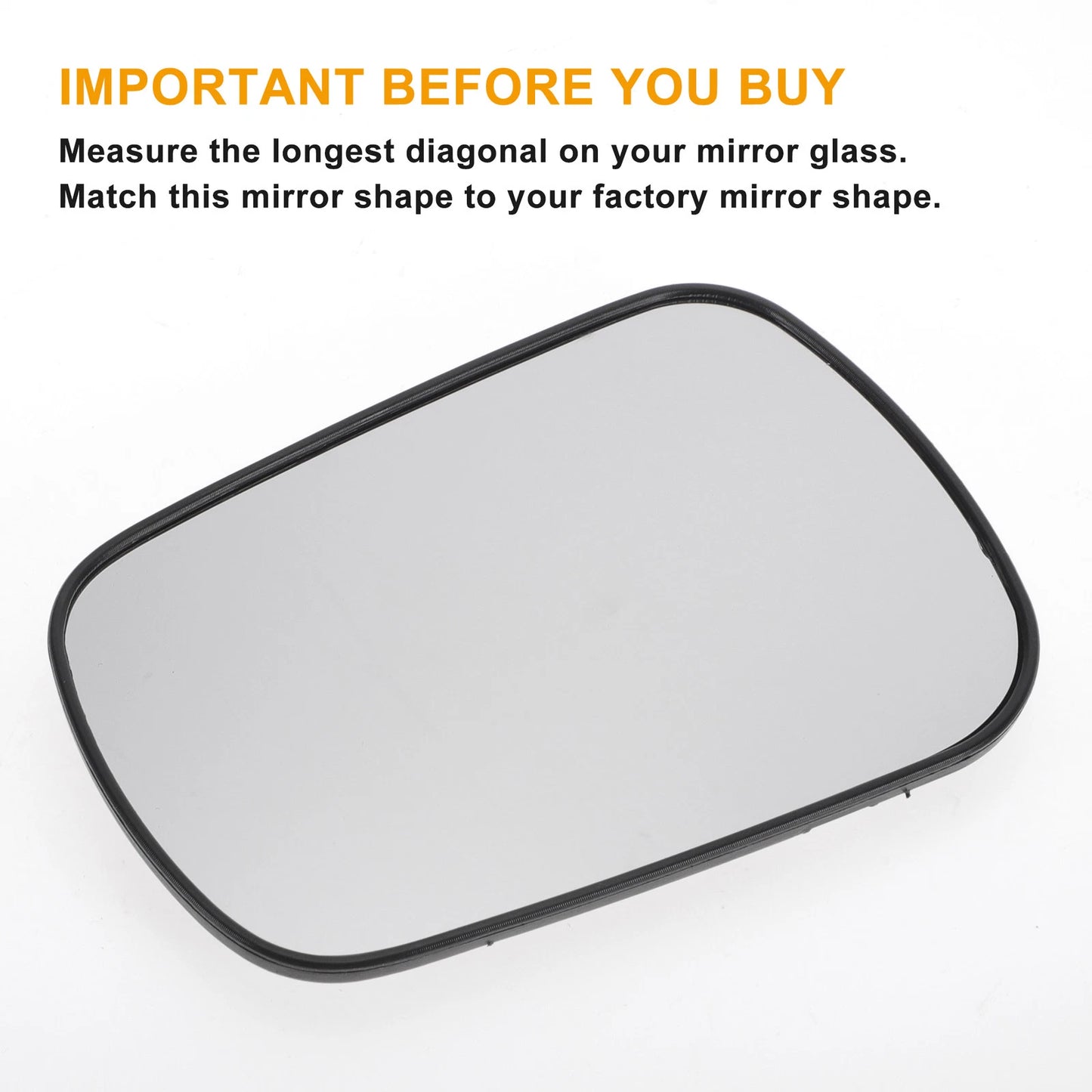 Left Driver Side Heated Convex Mirror Glass for Ford Fiesta Fusion (2011–2019)