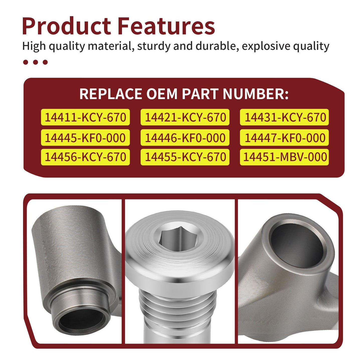Rocker Arm Shaft Bolt Set for Honda TRX 400EX 400X (2000–2009)
