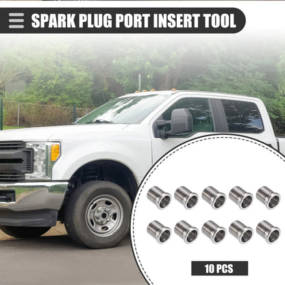 10X Spark Plug Port Insert Tool for Ford Triton 4.6L 5.4L (1997–2008)