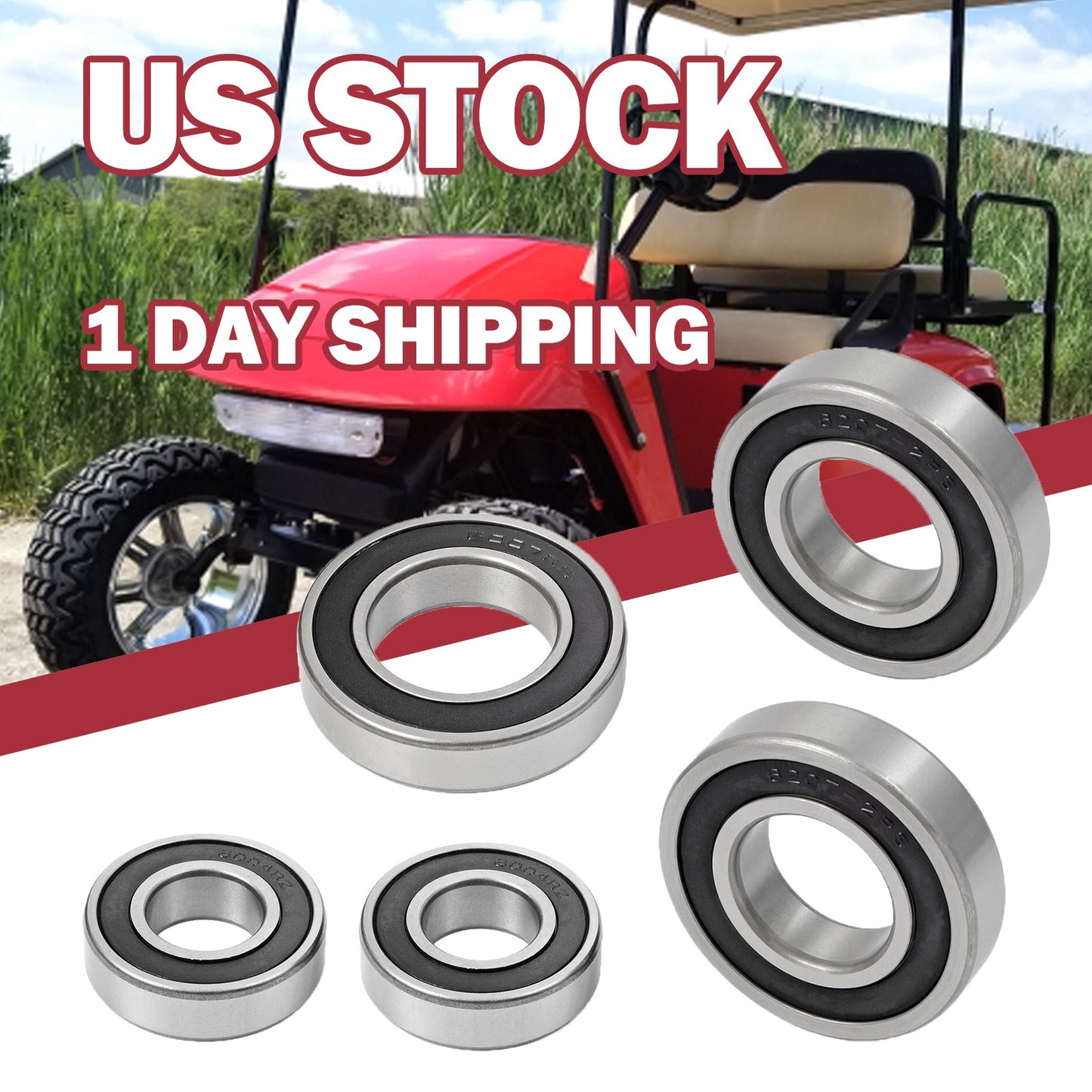 Engine Motor Bearing Kit for EZGO Golf Cart (295cc–350cc)