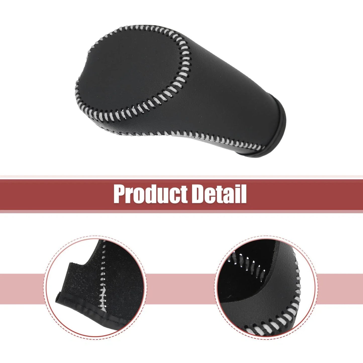 Auto Gear Shift Knob Cover with White Thread for Chevrolet Equinox (2018-2021)