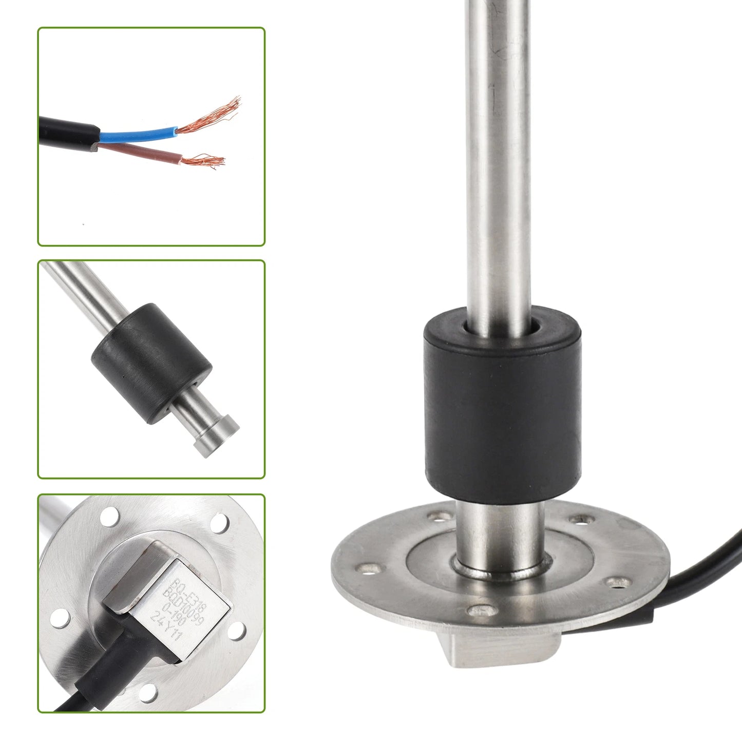 Fuel Sending Unit and Gauge Kit 0-190 Ohm for Boat Car Vehicle (0-190)