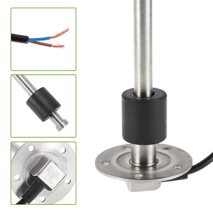 Fuel Sending Unit and Gauge Kit 0-190 Ohm for Boat Car Vehicle (0-190)