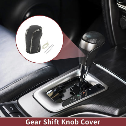1 Pc Gear Shift Knob Cover for Honda CR-V (2023) Beige Faux Leather